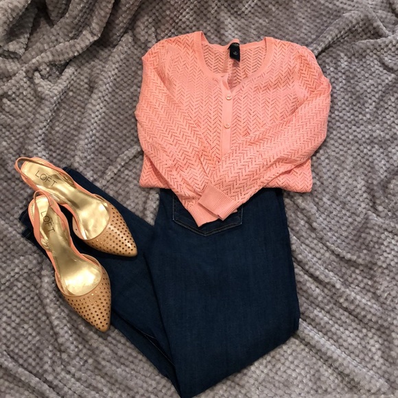 NWOT Ann Taylor Pointelle Cardigan - Picture 4 of 4